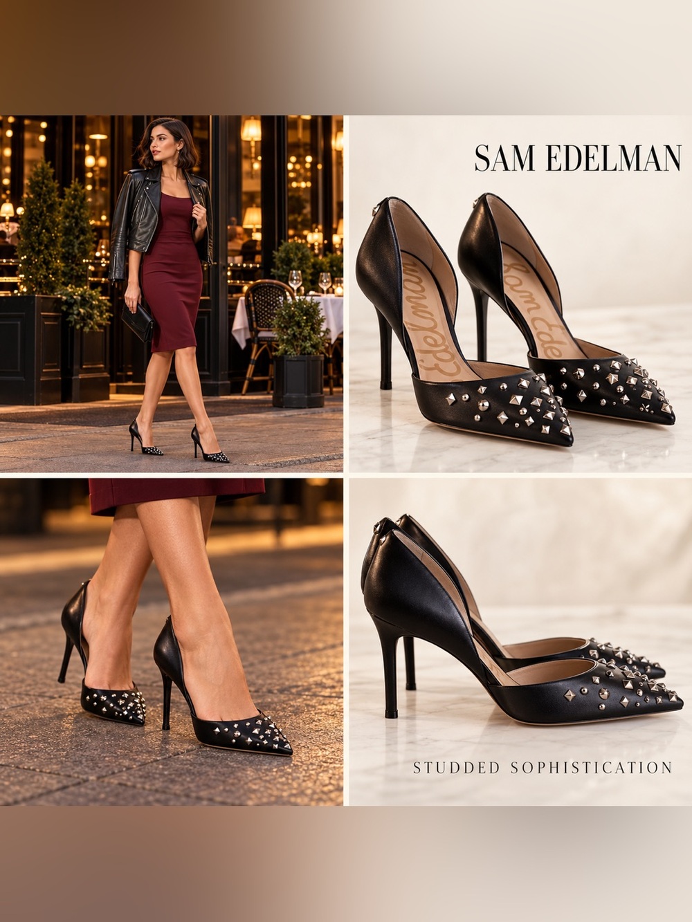 Sam Edelman Black Sassy Spike Heels Size 9